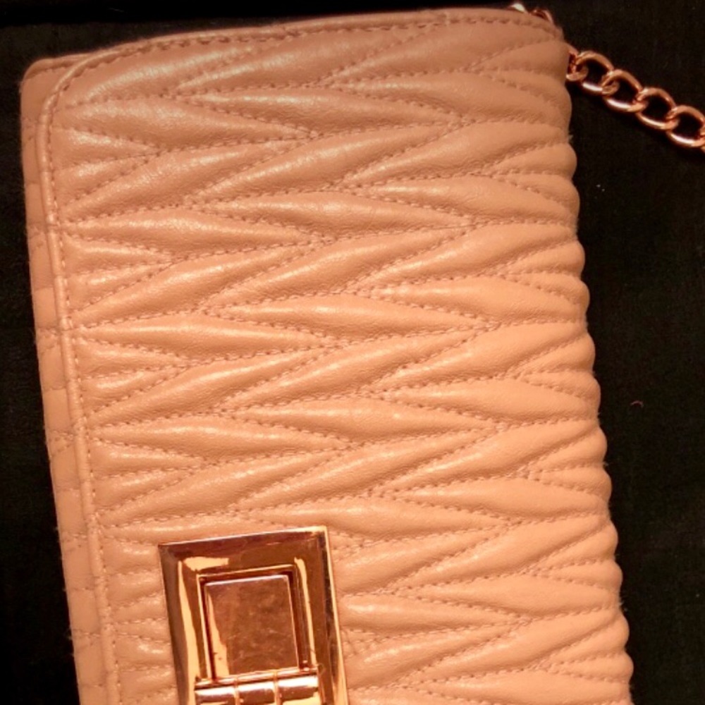 Rose gold chained Poppie clutch purse